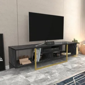 TV stolík Asal 150 - Black, Gold