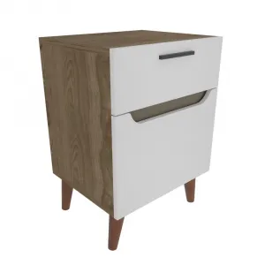 Nočný stolík Losso - White, Oak