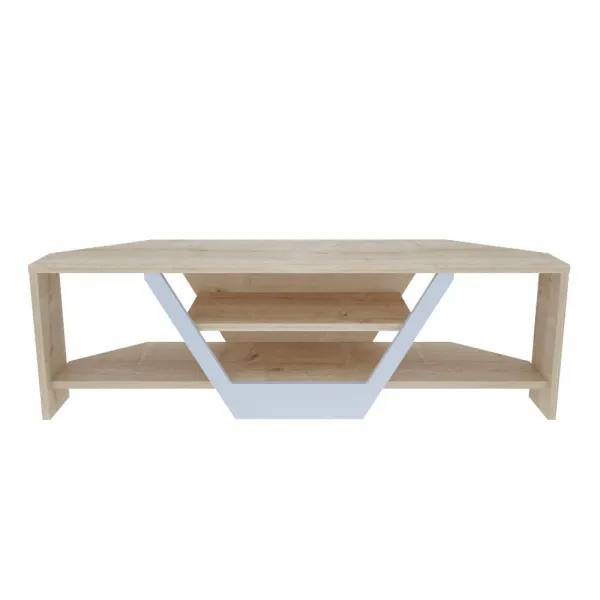 TV stolík Sares - Oak, White