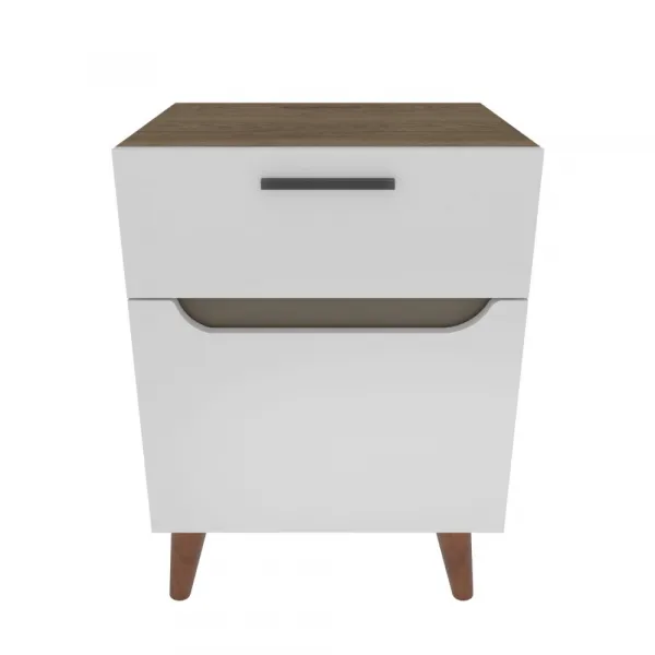 Nočný stolík Losso - White, Oak