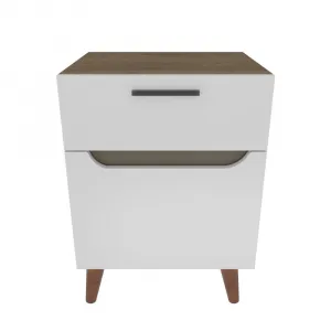 Nočný stolík Losso - White, Oak