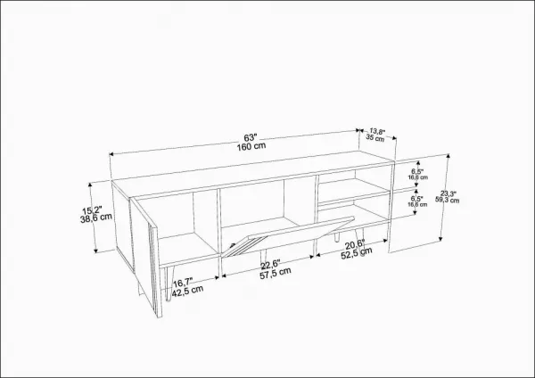 TV stolík Ronas - Walnut