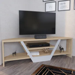 TV stolík Sares - Oak, White
