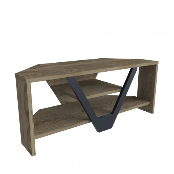 TV stolík Karin - Walnut, Black