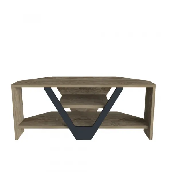 TV stolík Karin - Walnut, Black