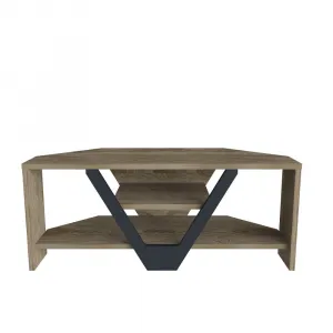 TV stolík Karin - Walnut, Black