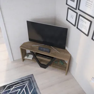 TV stolík Karin - Walnut, Black