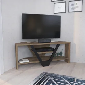TV stolík Karin - Walnut, Black