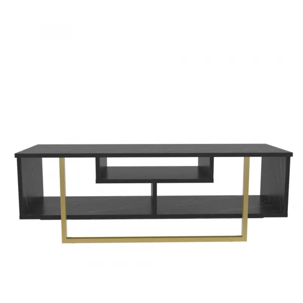 TV stolík Asal 120 - Black, Gold