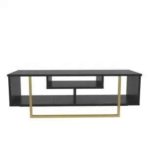 TV stolík Asal 120 - Black, Gold