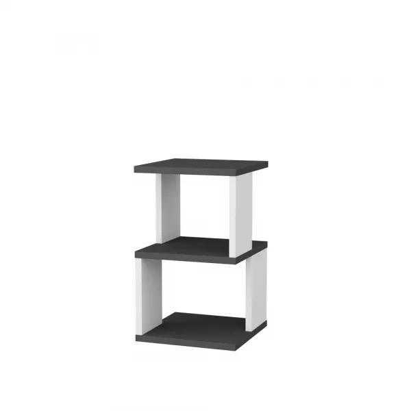Nočný stolík Carter - Anthracite, White