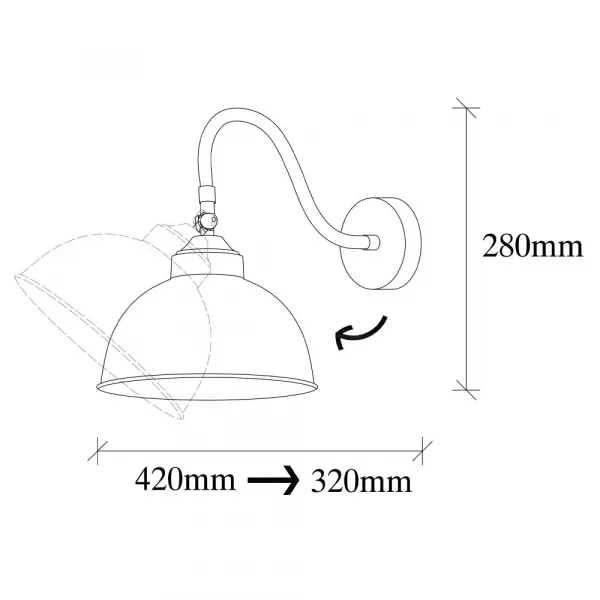 Nástenná lampa Sağlam - 3742 - LW