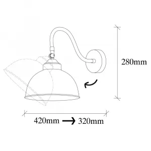 Nástenná lampa Sağlam - 3742 - LW