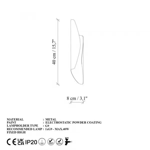 Nástenná lampa Flare - 15356