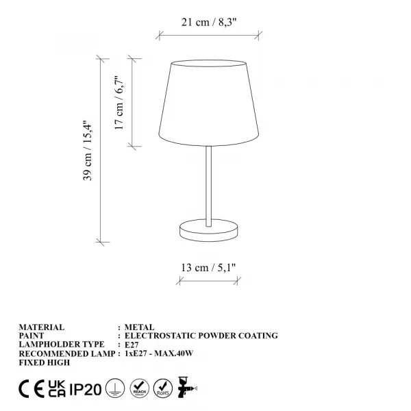 Súprava stolných lámp (2 kusy) Abajur - 5102 - Set