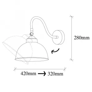 Nástenná lampa Sağlam - 3742