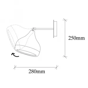 Nástenná lampa Yıldo - 6901