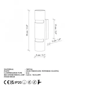 Nástenná lampa Luxora - 15382