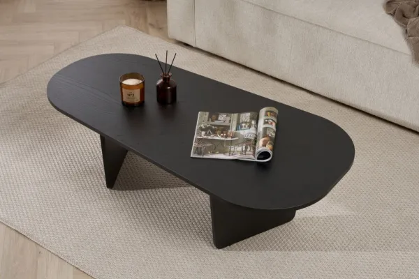 Konferenčný stolík Ovalis - Wood Black