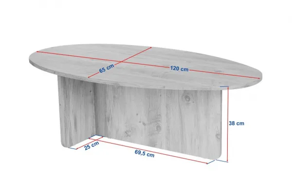 Konferenčný stolík Orba - Walnut