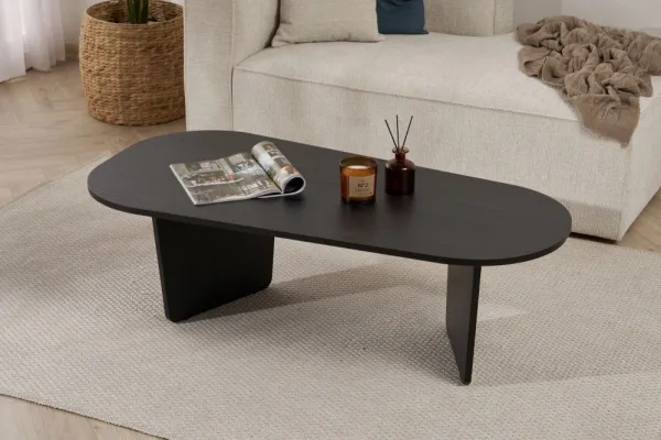 Konferenčný stolík Ovalis - Wood Black