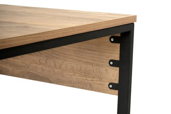 Kalune Design Kancelářská sestava pro 2 osoby TWIN borovice atlantská/černá