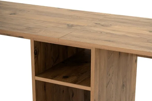Kalune Design Kancelářská sestava pro 2 osoby TWIN borovice atlantská/černá