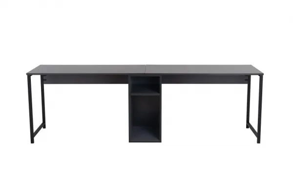 Kalune Design Kancelářská sestava pro 2 osoby TWIN antracitová