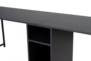 Kalune Design Kancelářská sestava pro 2 osoby TWIN antracitová