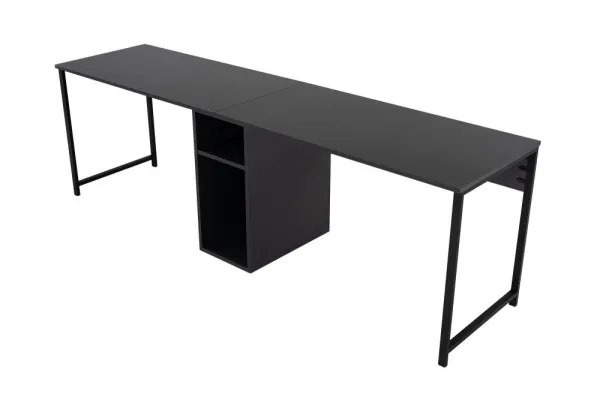 Kalune Design Kancelářská sestava pro 2 osoby TWIN antracitová