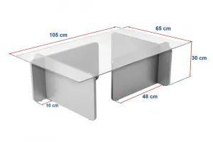 Konferenčný stolík Flavio - Wooden White
