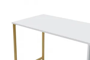 Kalune Design Kancelářská sestava pro 2 osoby TWIN bílá/zlatá