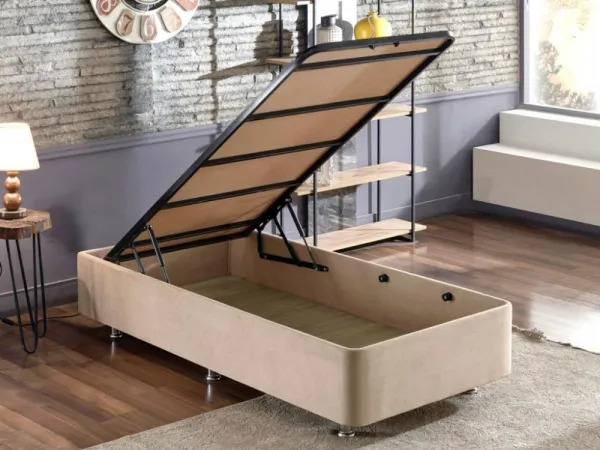 Rám jednolôžkovej postele s čelom Polo - Light Brown (100 x 200)