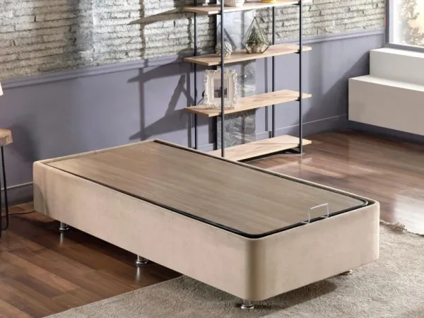 Rám jednolôžkovej postele s čelom Polo - Light Brown (100 x 200)