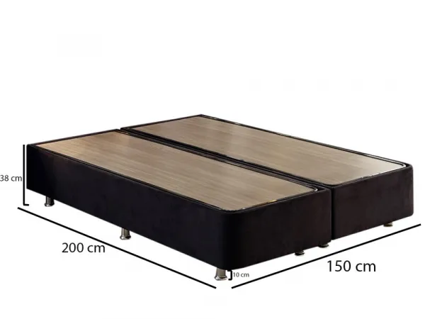 Rám manželskej postele Ela Double - Black (150 x 200)