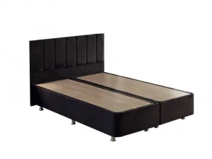 Rám manželskej postele s čelom Ela Double - Black (180 x 200)