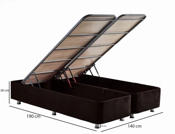 Rám manželskej postele Ela Double - Black (140 x 190)