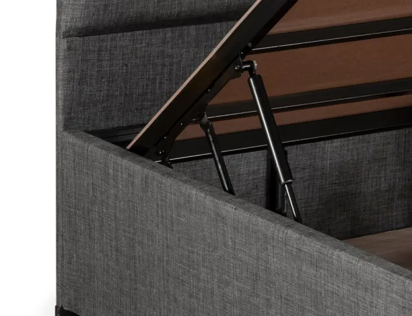 Single Mattress, Base & Headboard Silver - Grey (100 x 200)