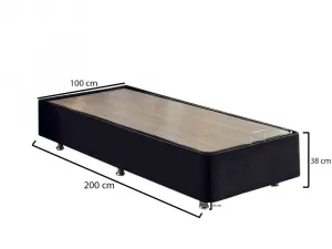 Rám jednolôžkovej postele Ela Single - Black (100 x 200)
