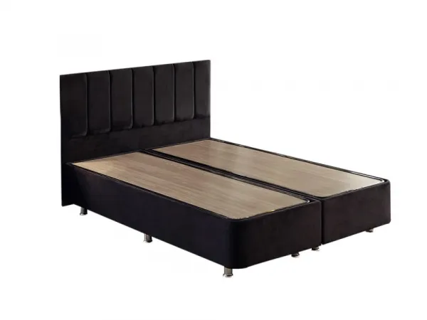 Rám manželskej postele s čelom Ela Double - Black (160 x 200)