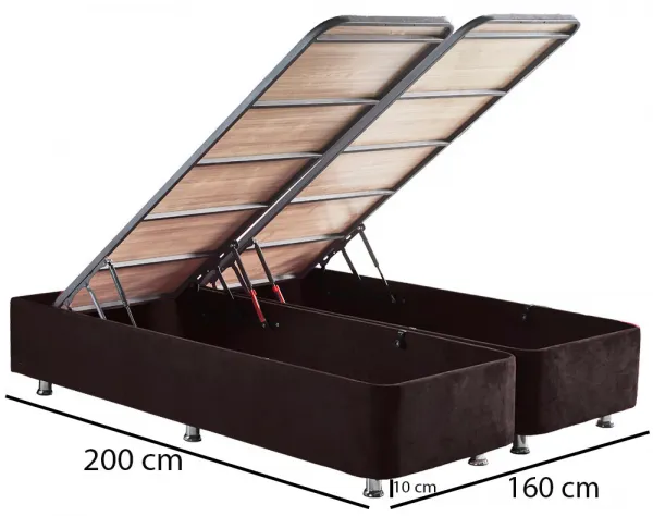 Rám manželskej postele s čelom Ela Double - Black (160 x 200)
