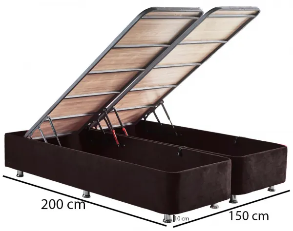 Rám manželskej postele s čelom Ela Double - Black (150 x 200)