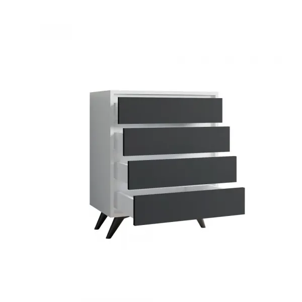 Komoda Suvera - White, Anthracite