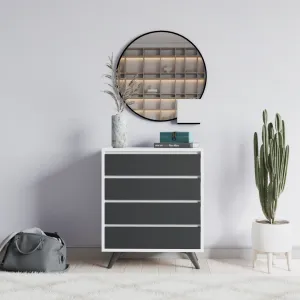 Komoda Suvera - White, Anthracite