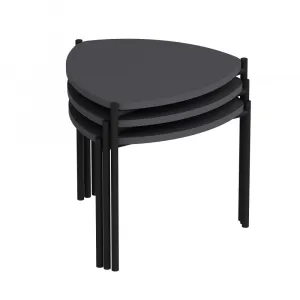 Sada odkladacích stolíkov (3 kusy) Lenny - Anthracite