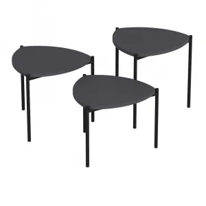 Sada odkladacích stolíkov (3 kusy) Lenny - Anthracite