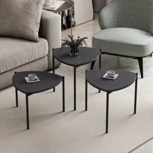 Sada odkladacích stolíkov (3 kusy) Lenny - Anthracite