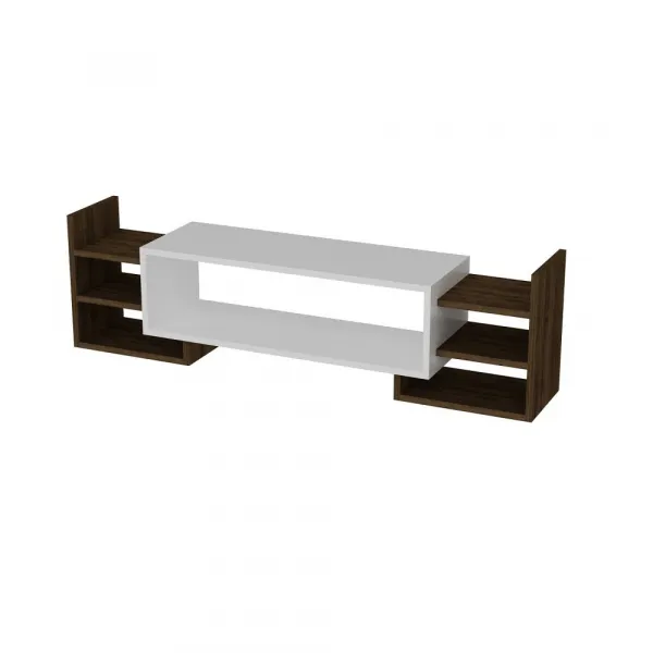 TV skrinka / Obývacia stena Sema - White, Walnut