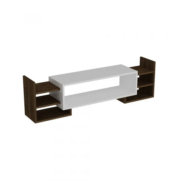 TV skrinka / Obývacia stena Sema - White, Walnut
