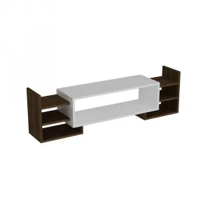 TV skrinka / Obývacia stena Sema - White, Walnut